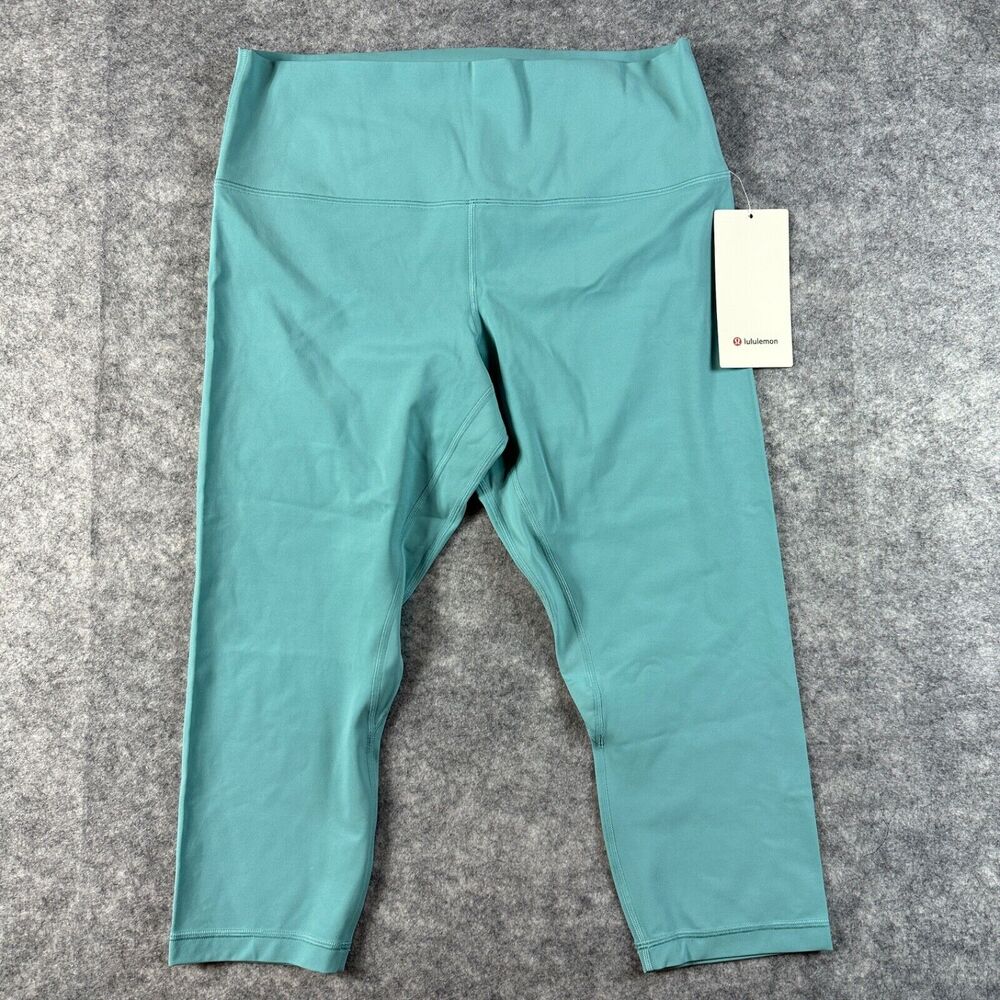 Lululemon Align HR High Rise Crop 21” TDLT Tidal Teal Blue Size 14